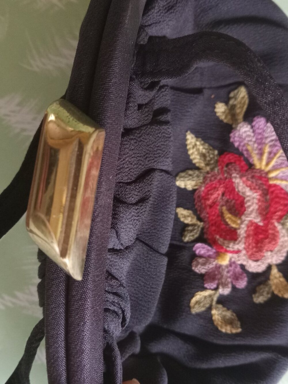 Vintage original floral 1930 handbag embroidered - Picture 3 of 3